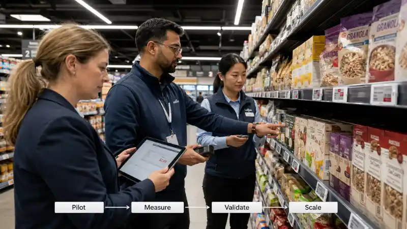 Electronic Shelf Label Pilot jep joi ai lam: Chain-Dai hpe n shabra shi yang KPIs 12