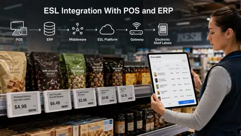 POS hte ERP hte Electronic Shelf Label hpe hpawng de ai: API ni, Data Mapping, Shut ai lam ni hpe...