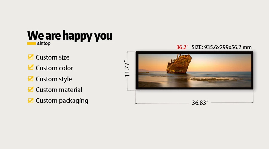 36.2 Inch Bar Display Digital Signage 36.2 Inch Bar Display Digital Signage